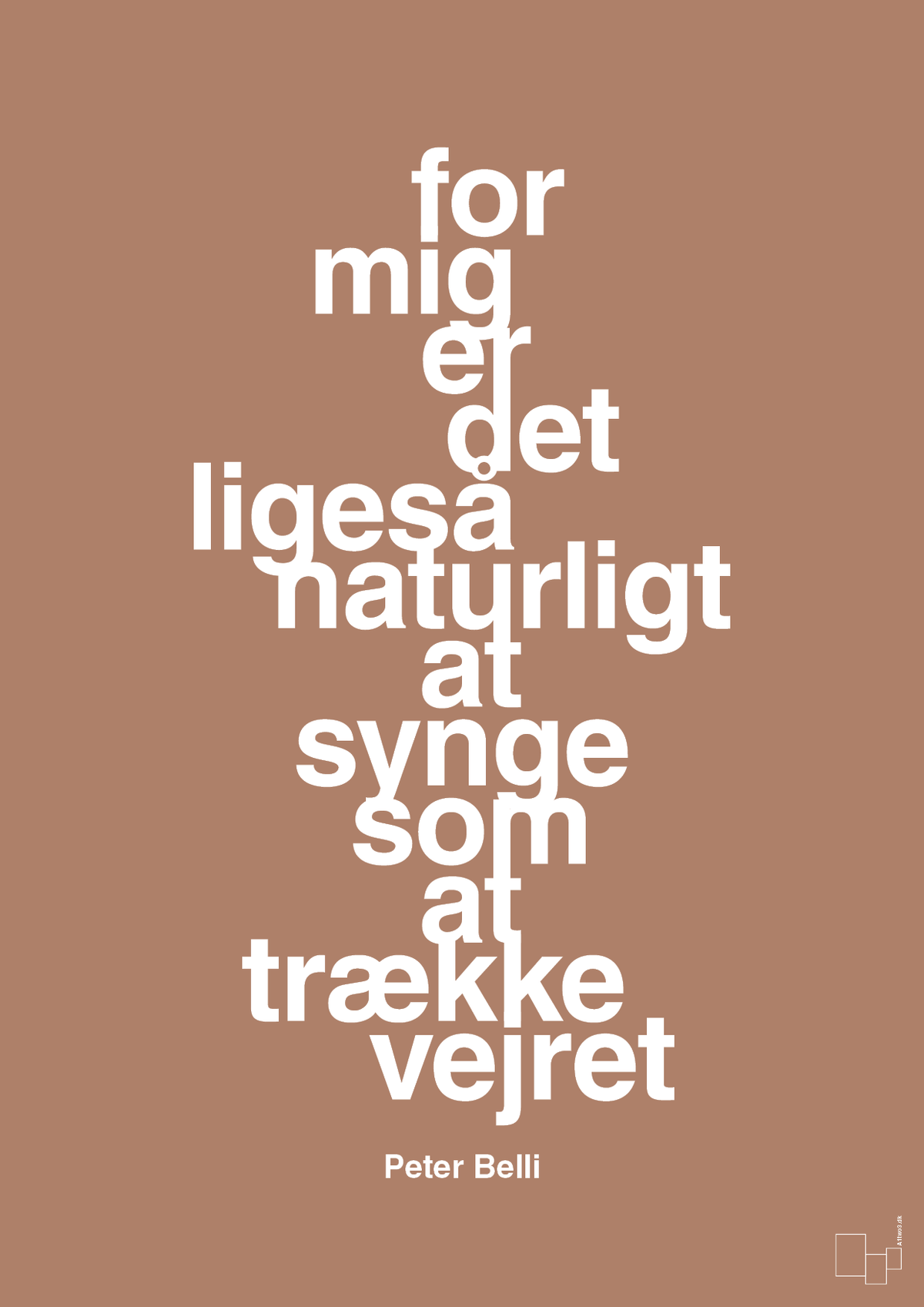 plakat: for mig er det ligeså naturligt at synge som at trække vejret - cider spice-Musiker-A1two3