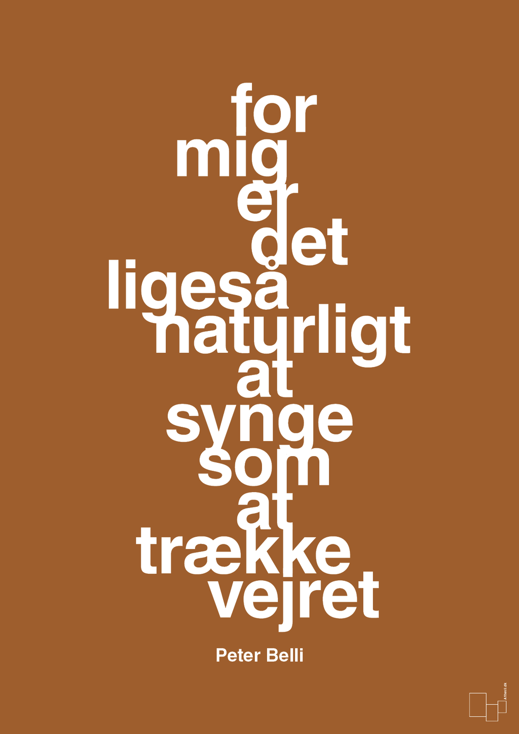 plakat: for mig er det ligeså naturligt at synge som at trække vejret - cognac-Musiker-A1two3