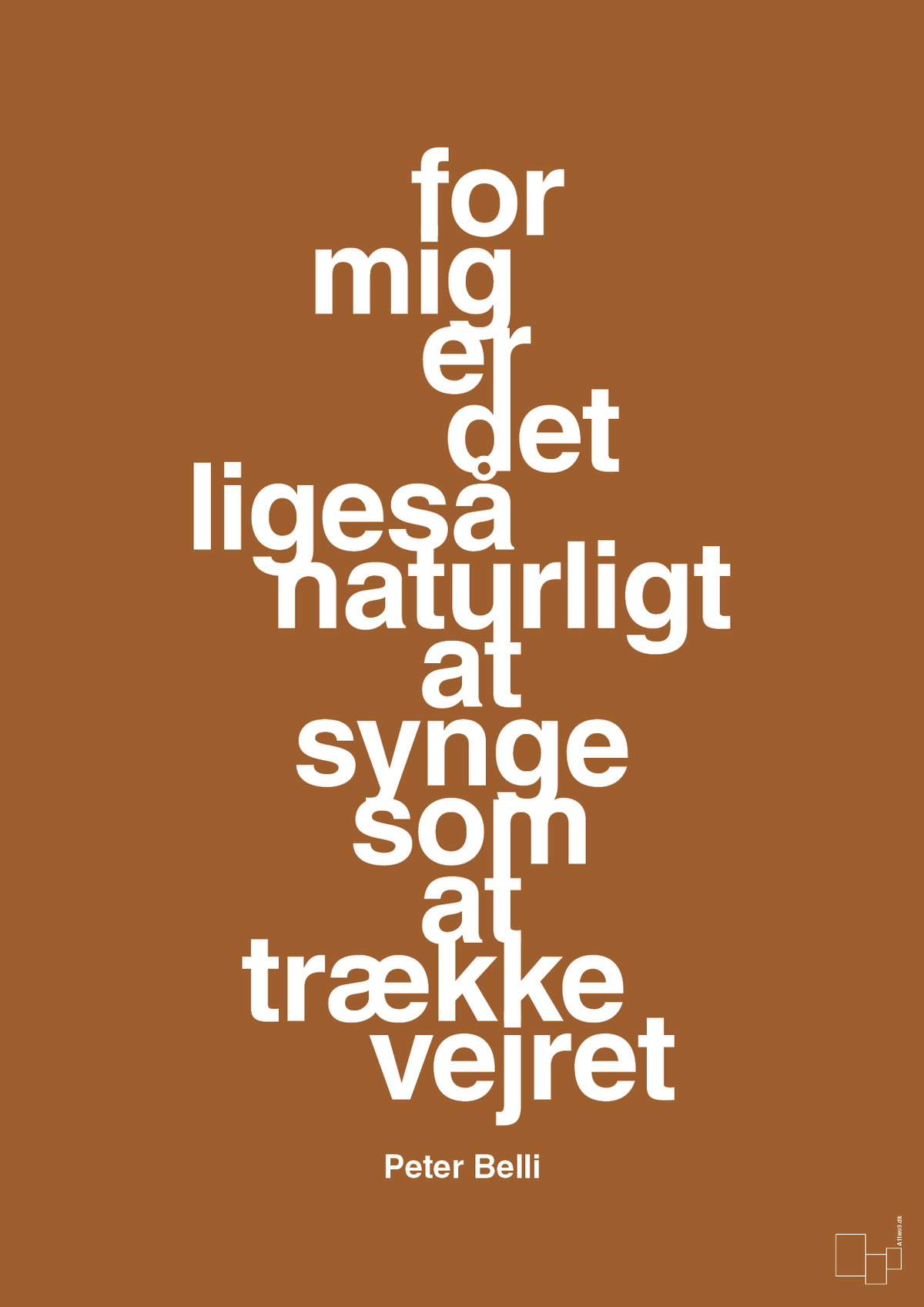 plakat: for mig er det ligeså naturligt at synge som at trække vejret - cognac-Musiker-A1two3