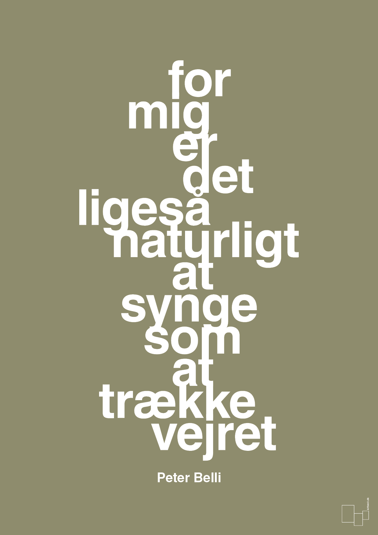 plakat: for mig er det ligeså naturligt at synge som at trække vejret - misty forrest-Musiker-A1two3
