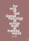 plakat: for mig er det ligeså naturligt at synge som at trække vejret - plum-Musiker-A1two3