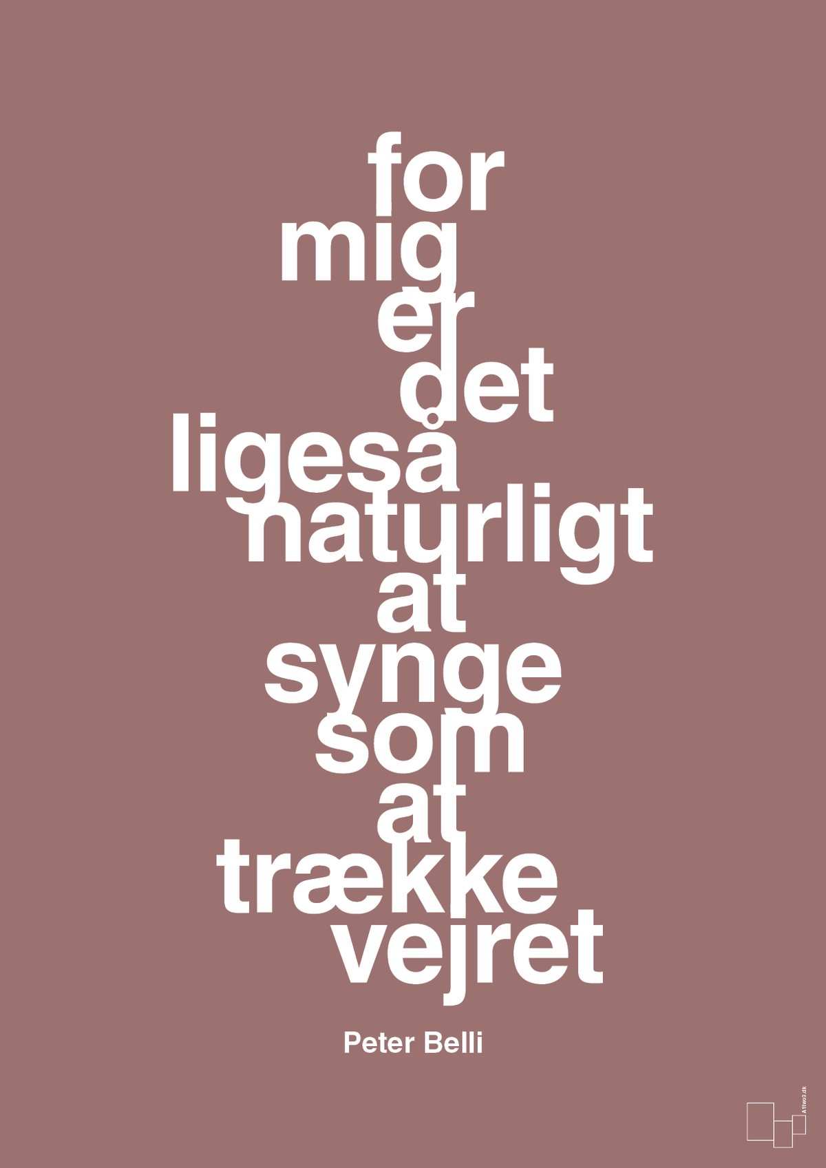 plakat: for mig er det ligeså naturligt at synge som at trække vejret - plum-Musiker-A1two3