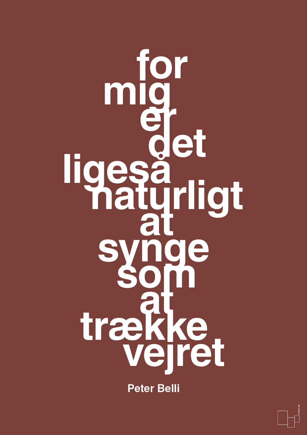 plakat: for mig er det ligeså naturligt at synge som at trække vejret - red pepper-Musiker-A1two3