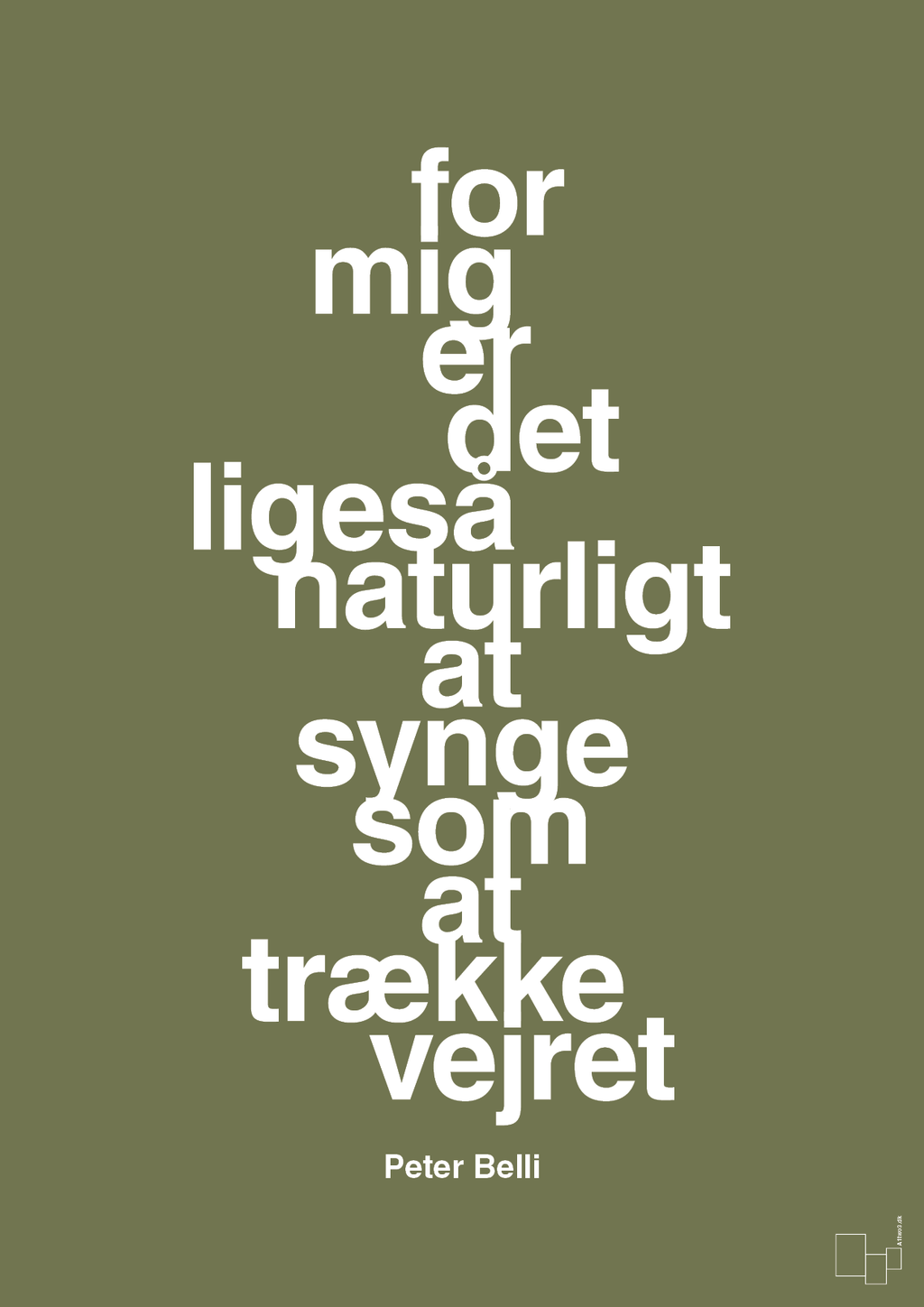 plakat: for mig er det ligeså naturligt at synge som at trække vejret - secret meadow-Musiker-A1two3
