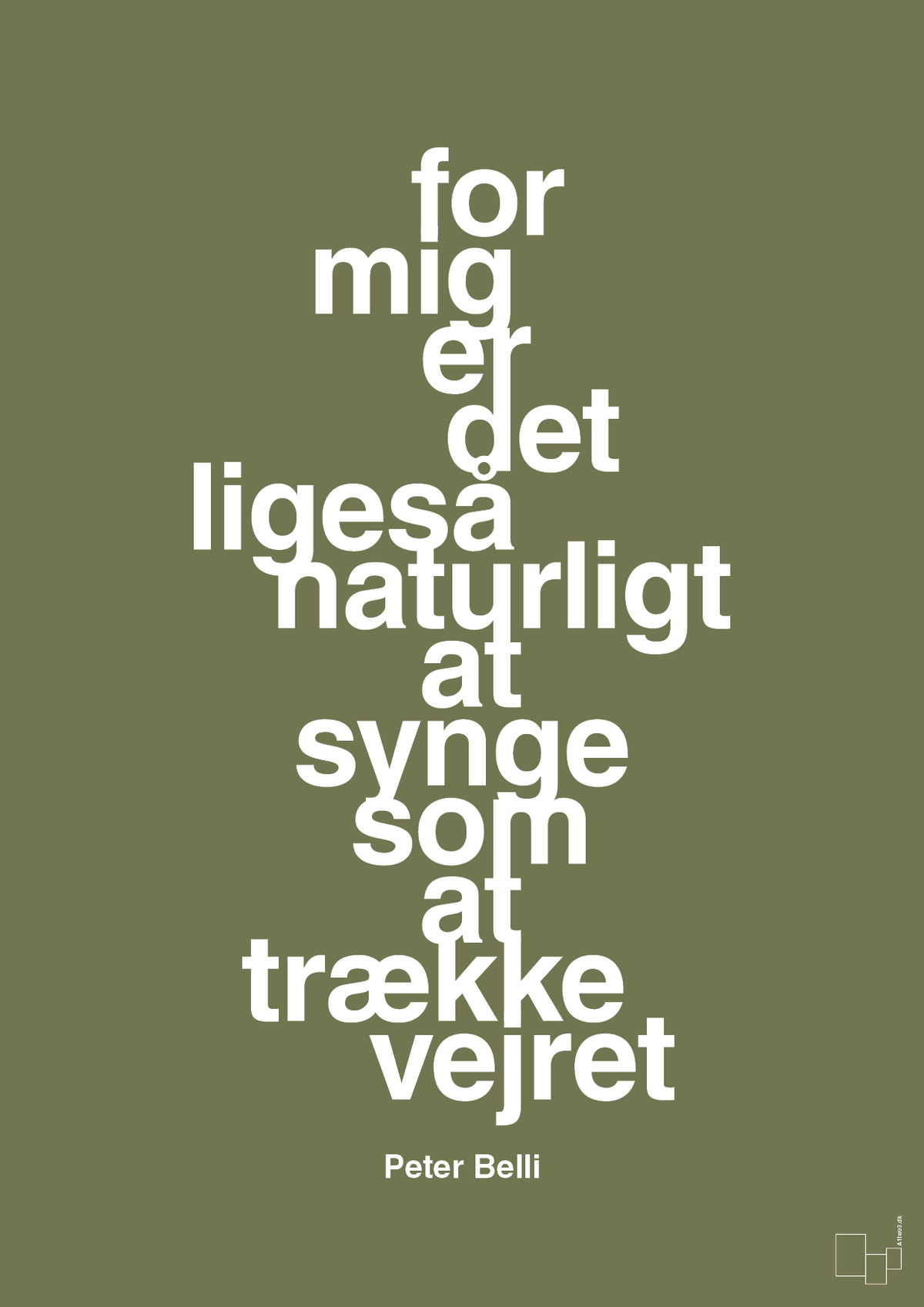 plakat: for mig er det ligeså naturligt at synge som at trække vejret - secret meadow-Musiker-A1two3
