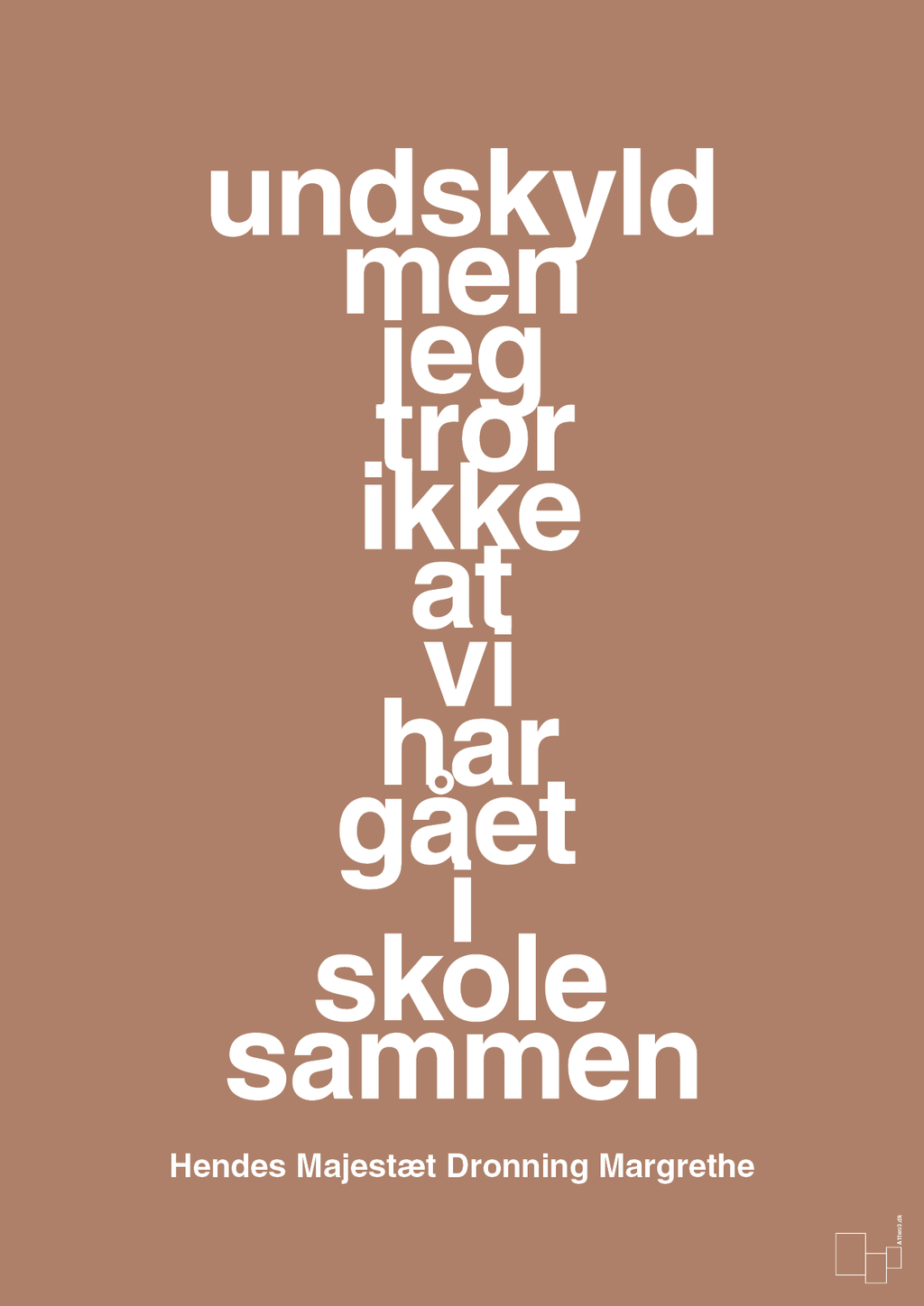 plakat: undskyld men jeg tror ikke at vi har gået i skole sammen - cider spice-Royale-A1two3