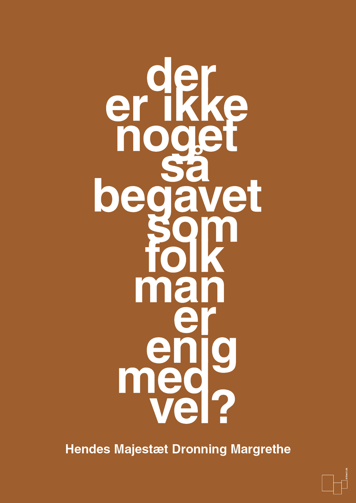 plakat: der er ikke noget så begavet som folk man er enig med vel - cognac-Royale-A1two3