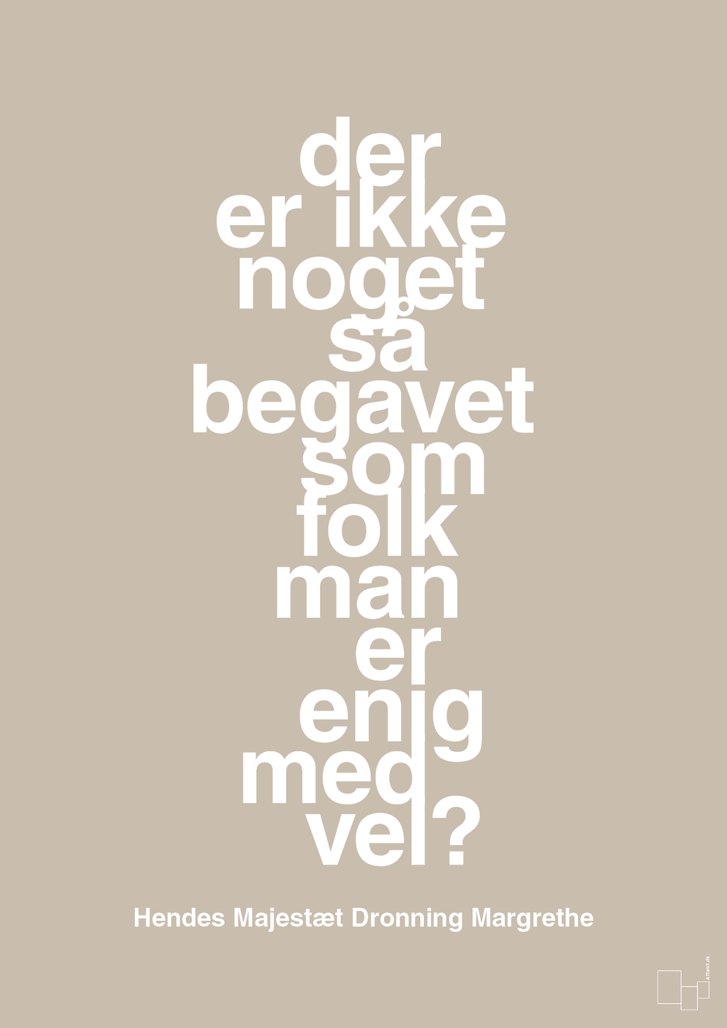plakat: der er ikke noget så begavet som folk man er enig med vel - creamy mushroom-Royale-A1two3