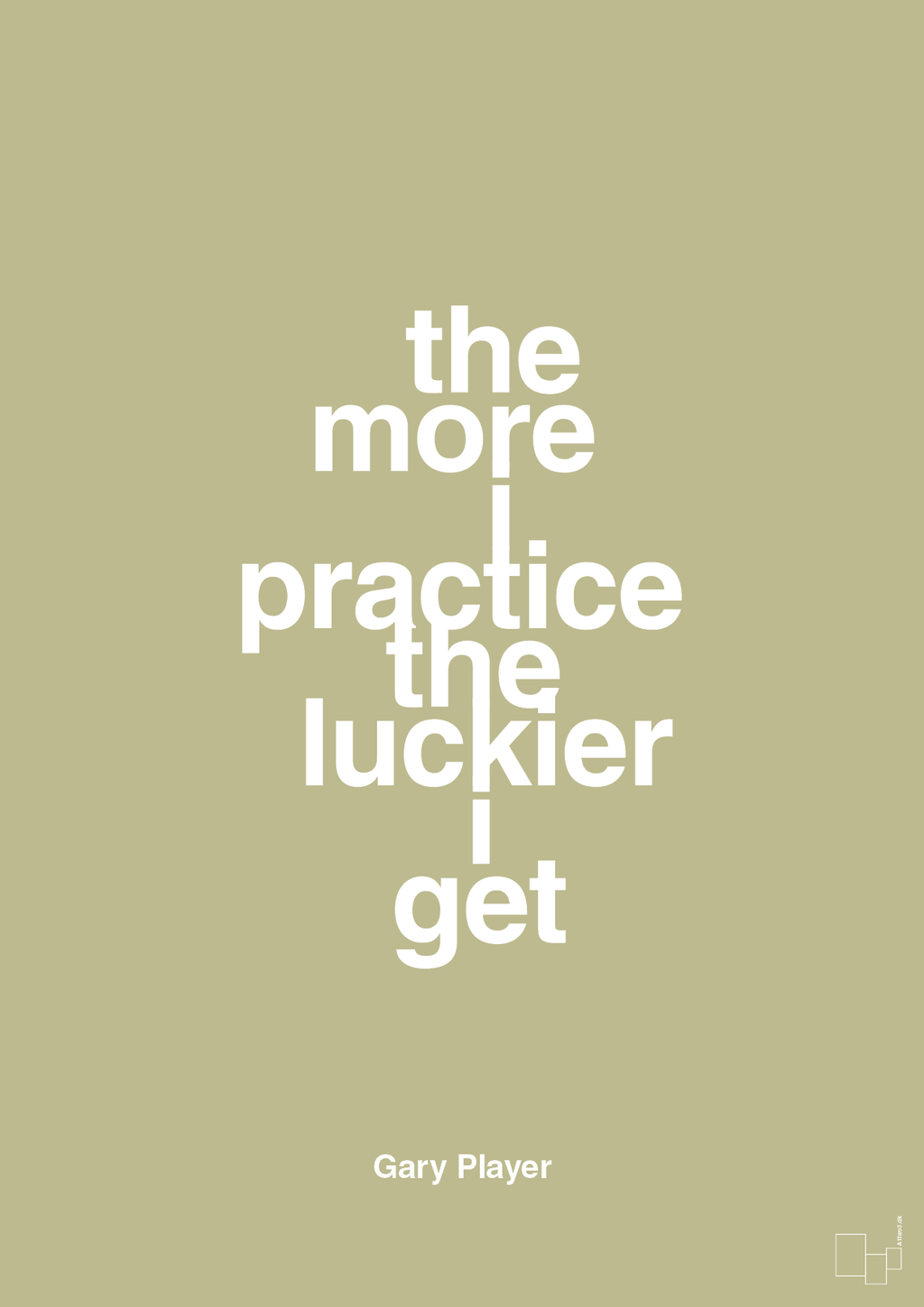 plakat: the more i practice the luckier i get - back to nature-Golf-A1two3