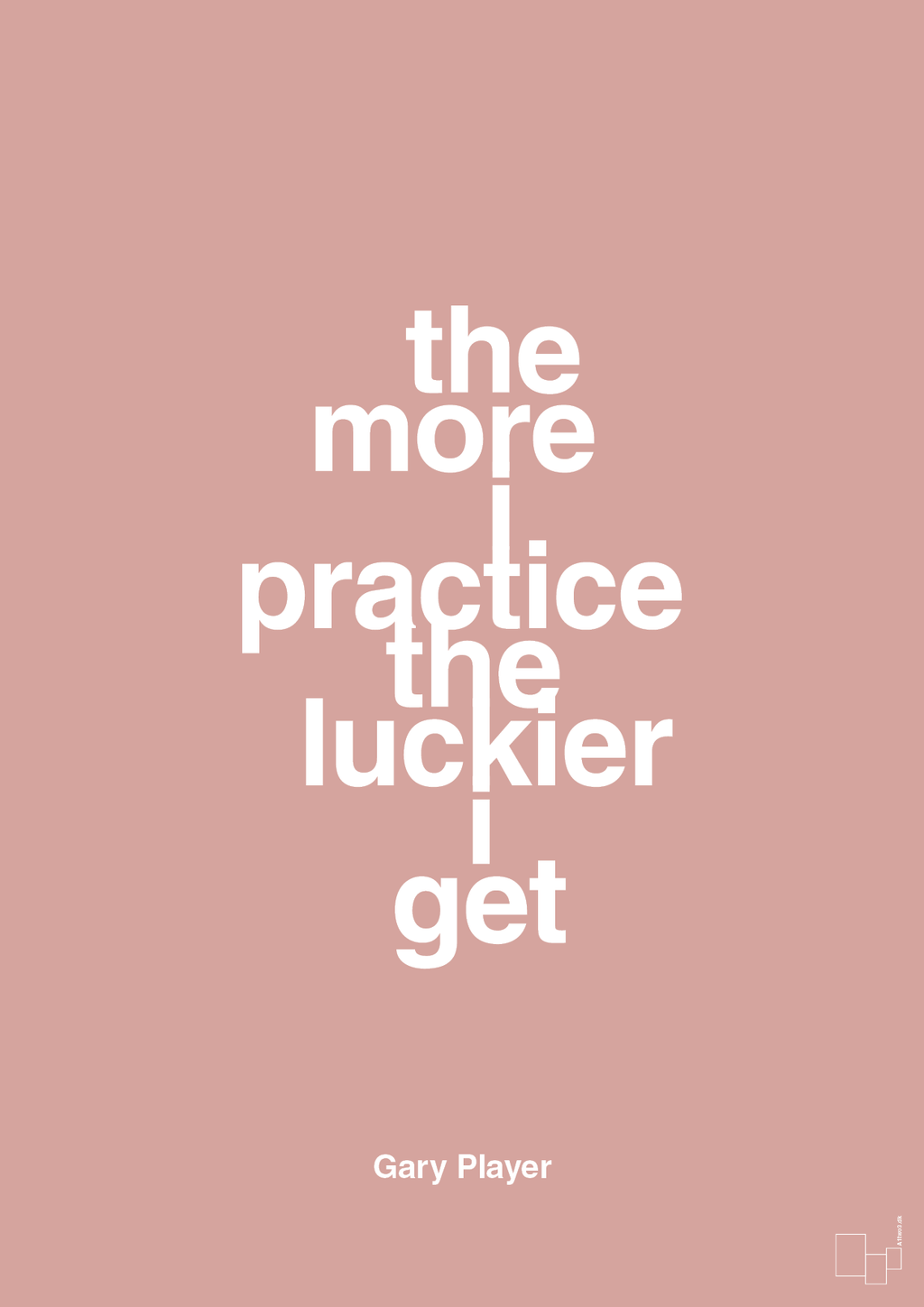plakat: the more i practice the luckier i get - bubble shell-Golf-A1two3