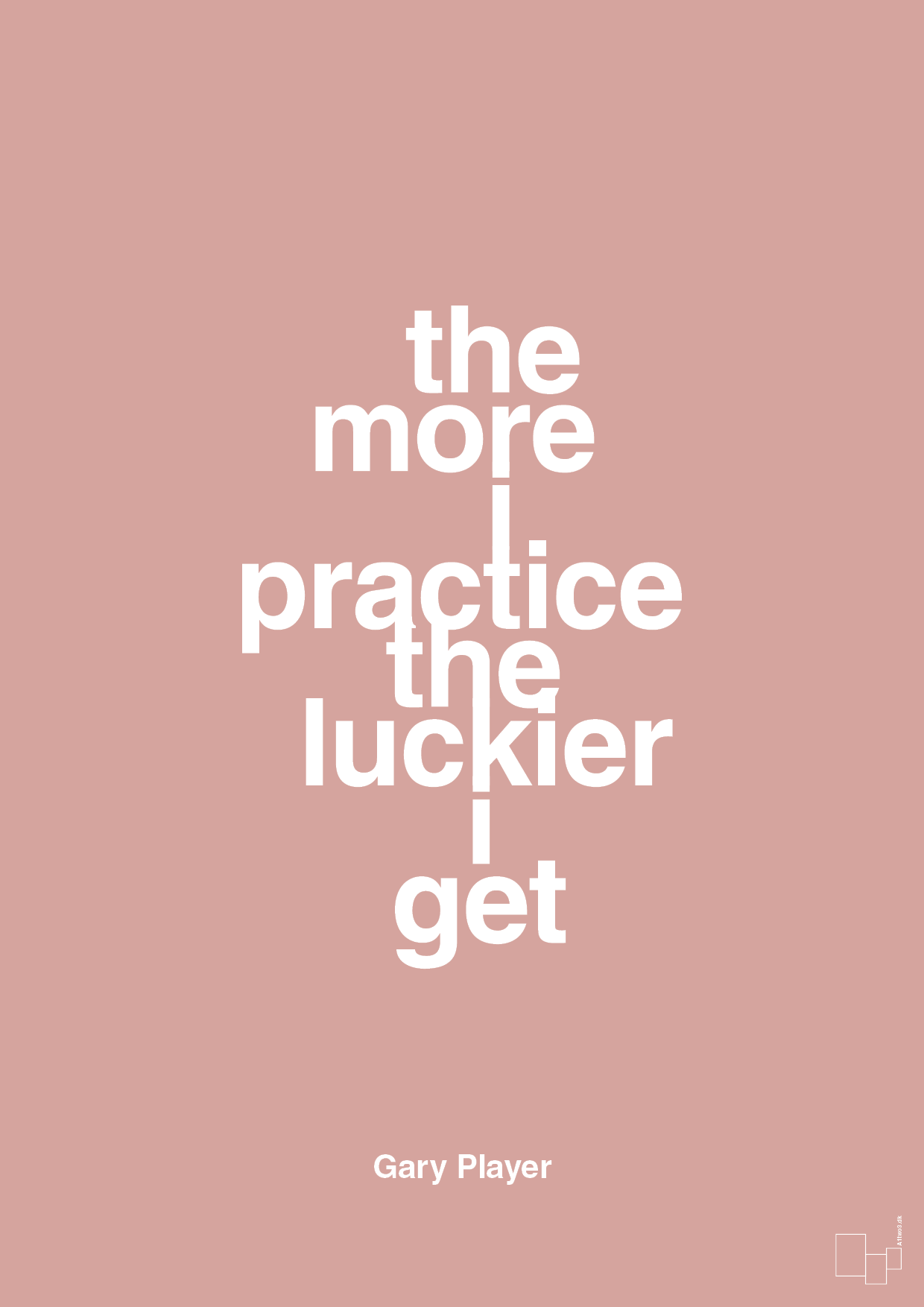 plakat: the more i practice the luckier i get - bubble shell-Golf-A1two3