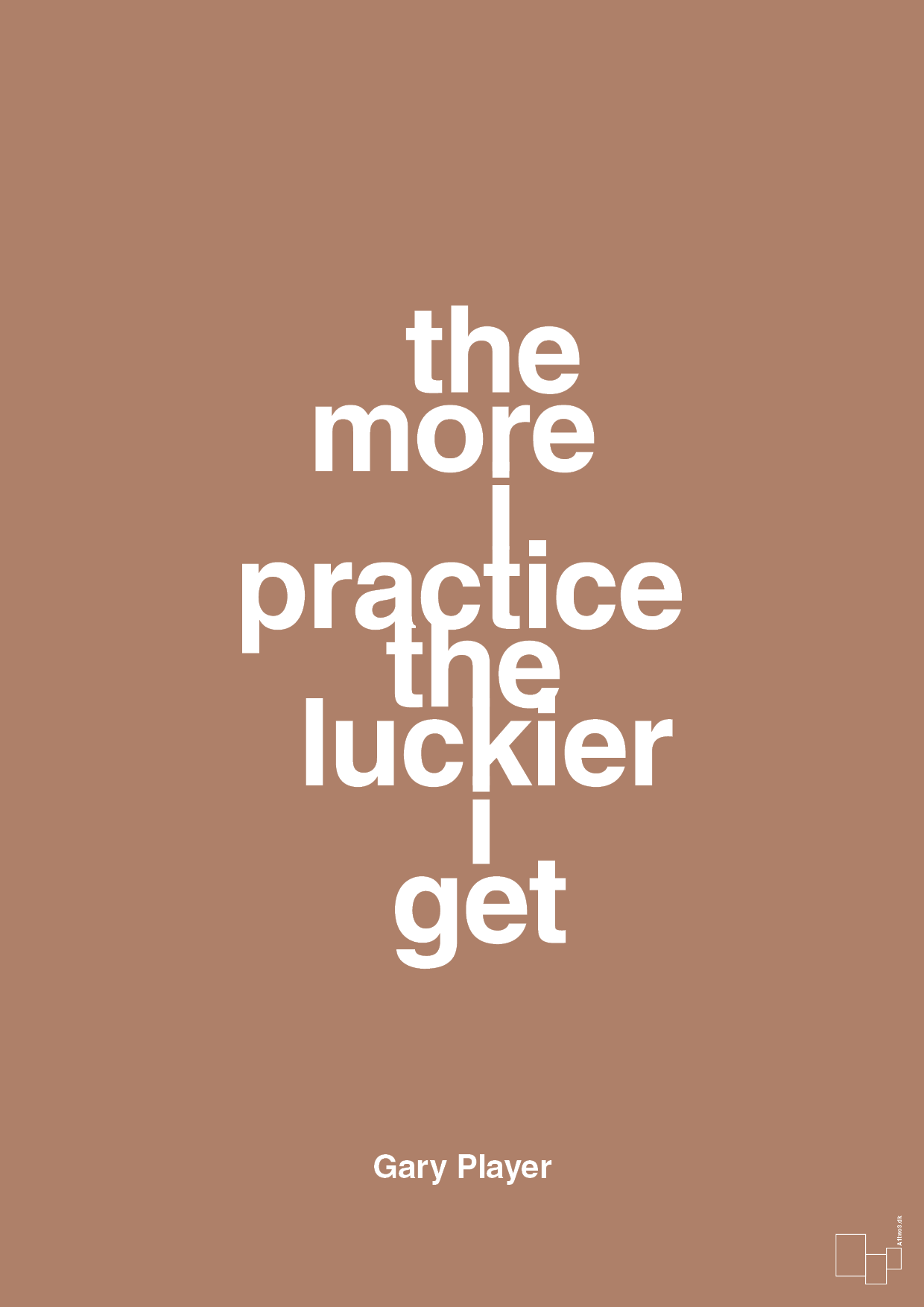 plakat: the more i practice the luckier i get - cider spice-Golf-A1two3
