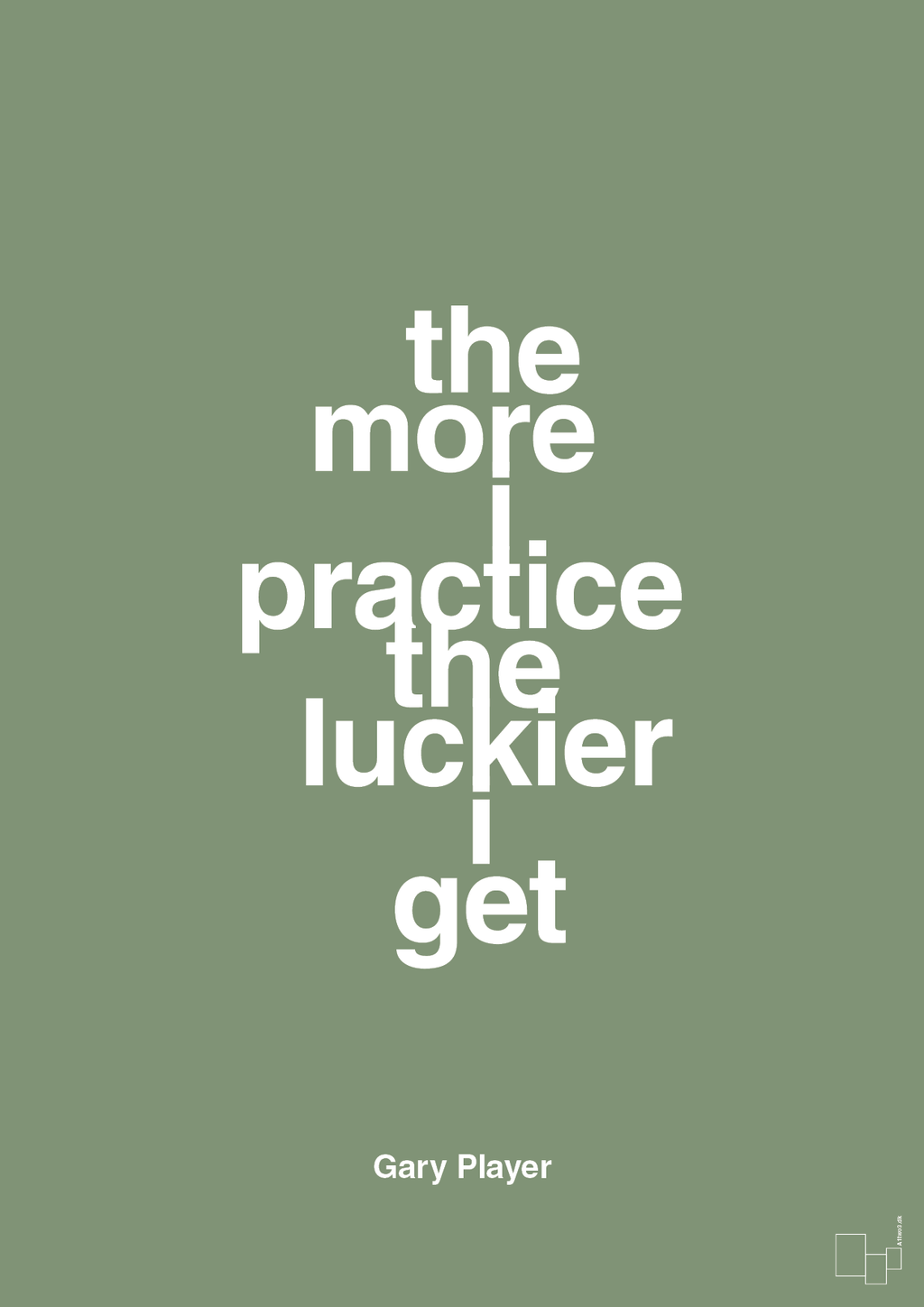 plakat: the more i practice the luckier i get - jade-Golf-A1two3