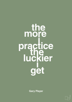 plakat: the more i practice the luckier i get - jade-Golf-A1two3