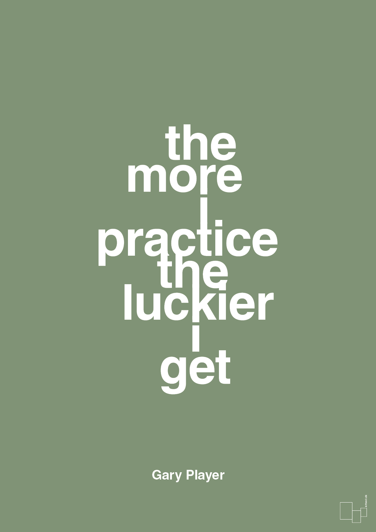 plakat: the more i practice the luckier i get - jade-Golf-A1two3
