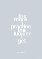 plakat: the more i practice the luckier i get - light drizzle-Golf-A1two3
