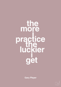 plakat: the more i practice the luckier i get - light rose-Golf-A1two3