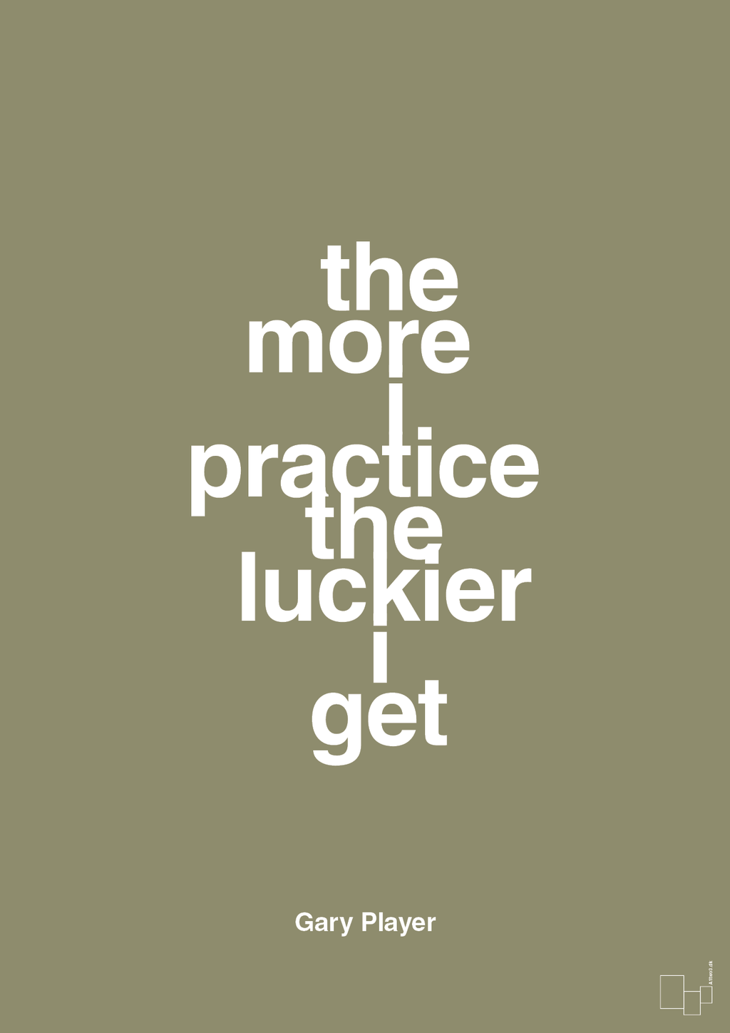 plakat: the more i practice the luckier i get - misty forrest-Golf-A1two3