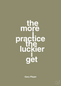 plakat: the more i practice the luckier i get - misty forrest-Golf-A1two3