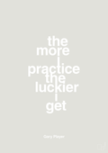 plakat: the more i practice the luckier i get - painters white-Golf-A1two3