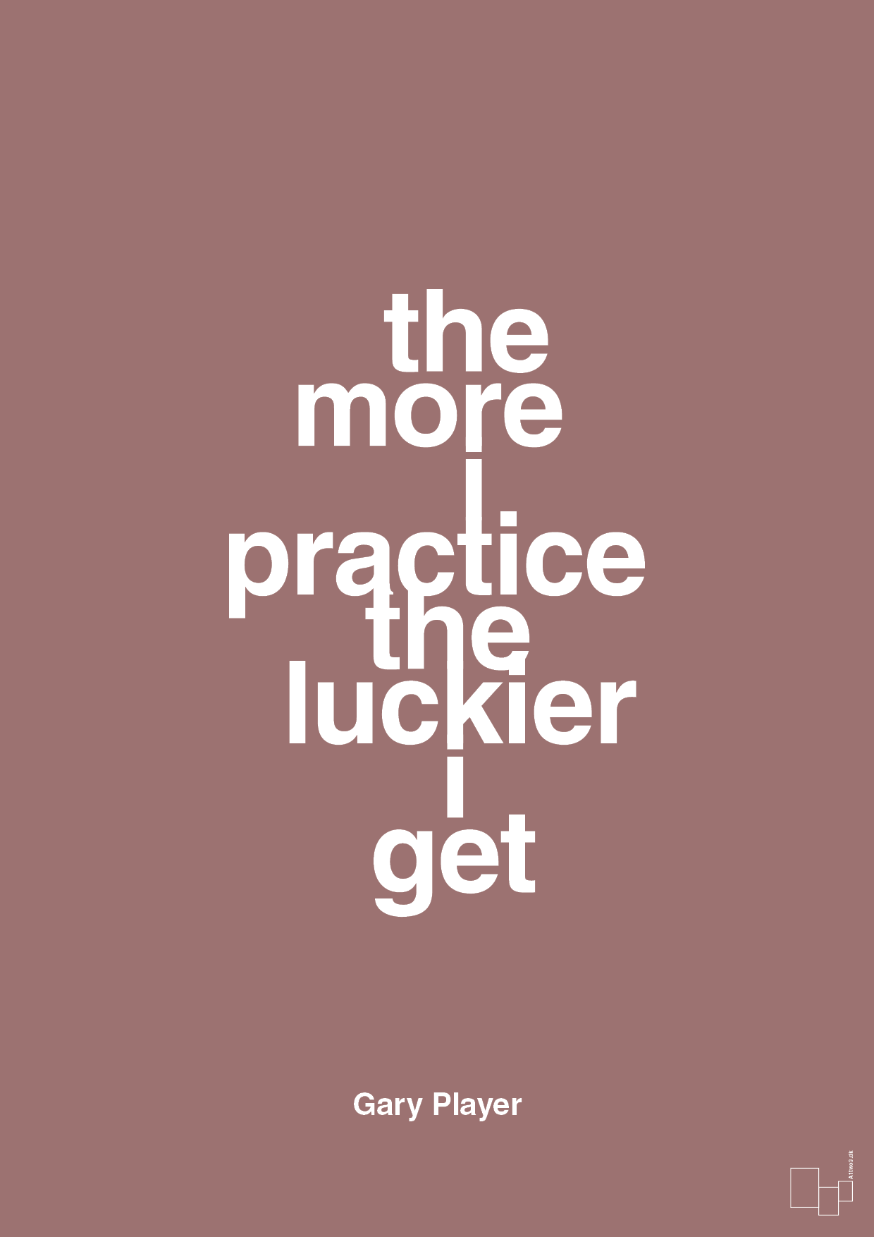 plakat: the more i practice the luckier i get - plum-Golf-A1two3