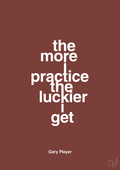plakat: the more i practice the luckier i get - red pepper-Golf-A1two3