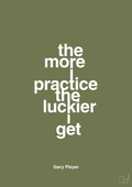plakat: the more i practice the luckier i get - secret meadow-Golf-A1two3