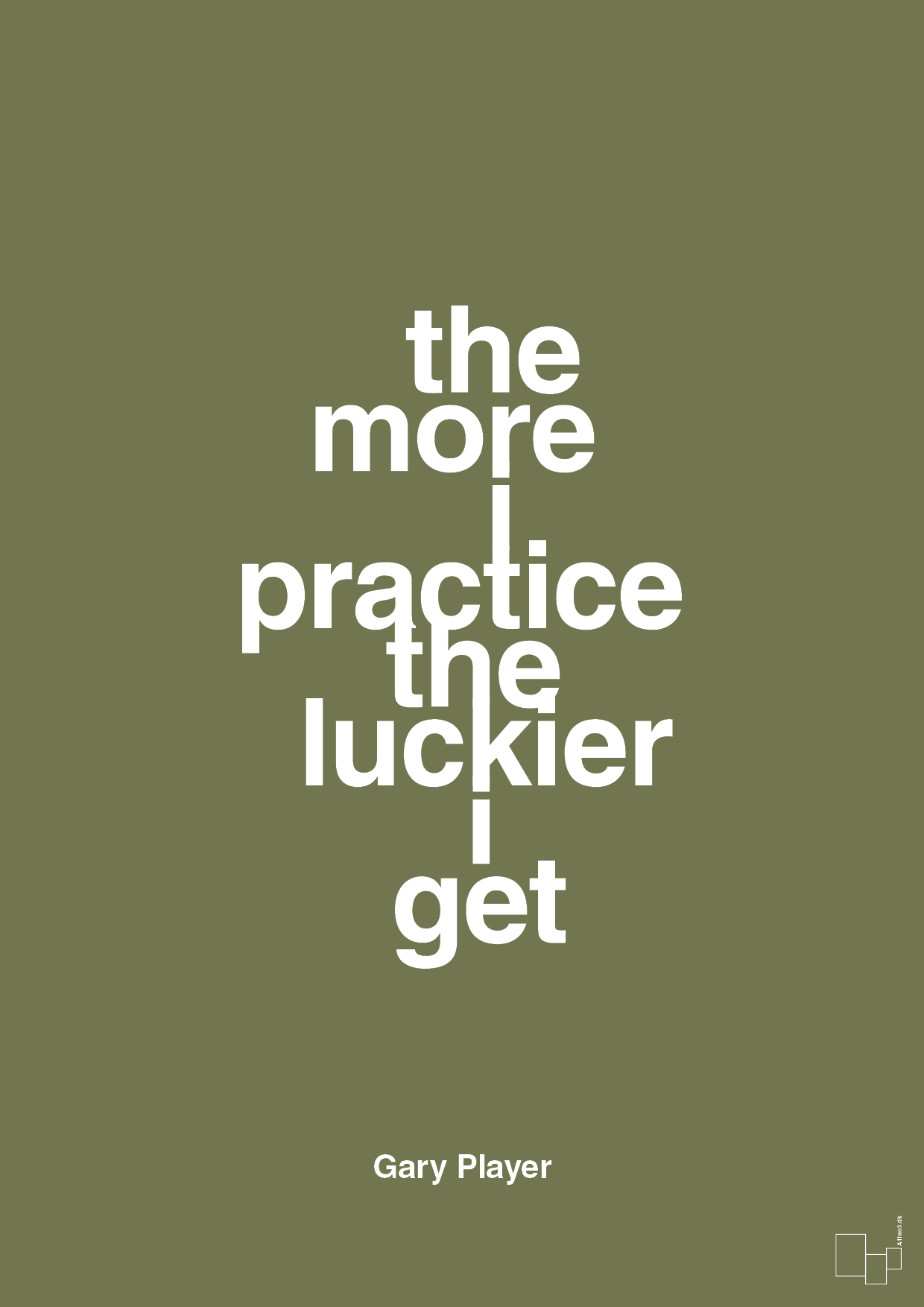 plakat: the more i practice the luckier i get - secret meadow-Golf-A1two3