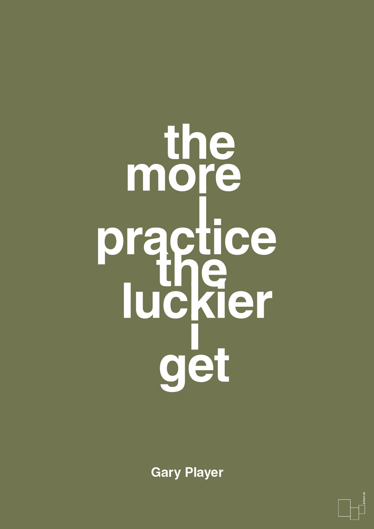 plakat: the more i practice the luckier i get - secret meadow-Golf-A1two3