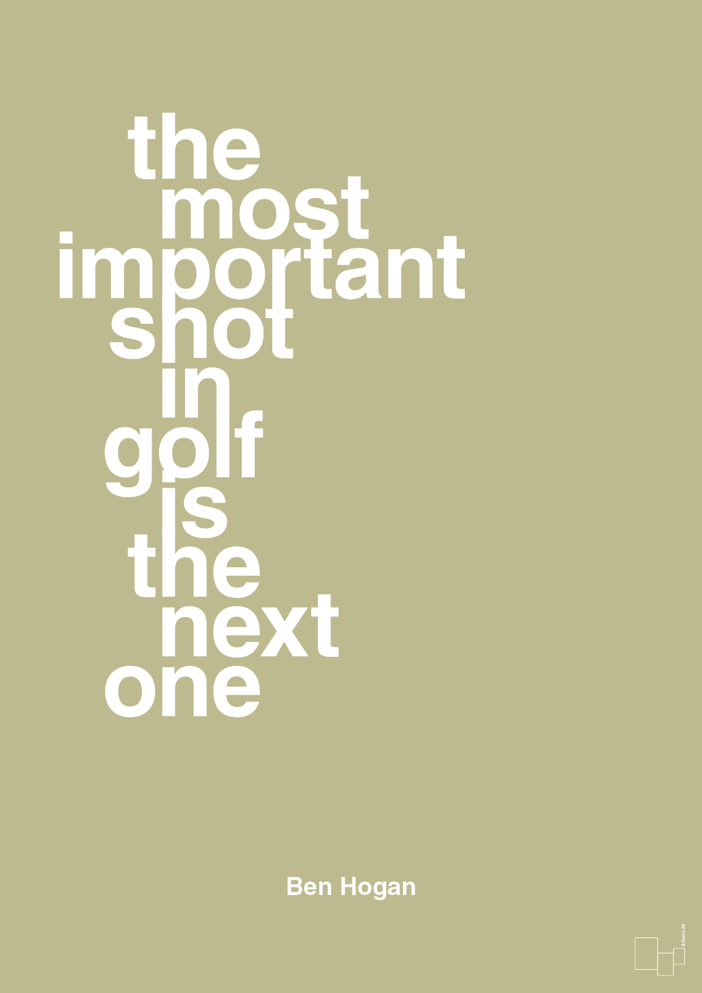 plakat: the most important shot in golf is the next one - back to nature-Golf-A1two3