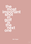 plakat: the most important shot in golf is the next one - bubble shell-Golf-A1two3