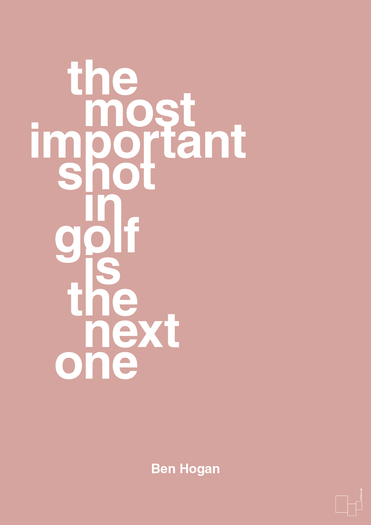 plakat: the most important shot in golf is the next one - bubble shell-Golf-A1two3