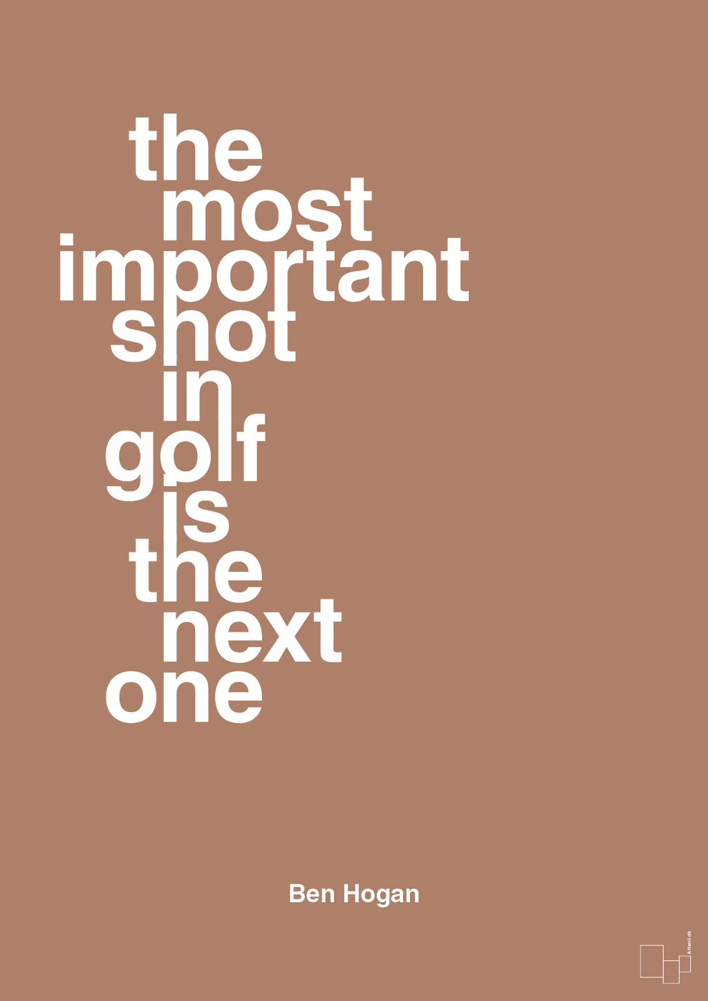 plakat: the most important shot in golf is the next one - cider spice-Golf-A1two3