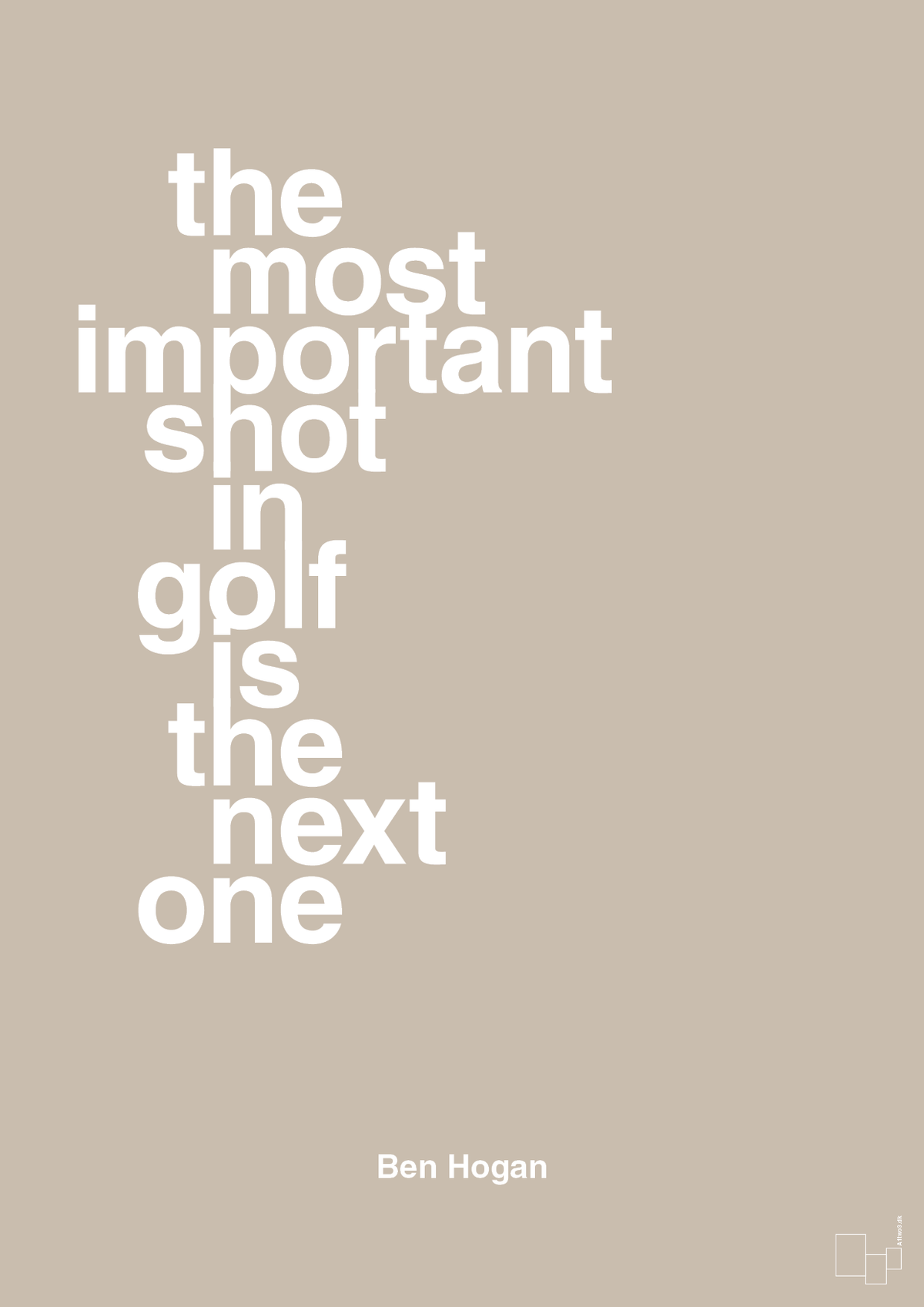 plakat: the most important shot in golf is the next one - creamy mushroom-Golf-A1two3