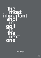 plakat: the most important shot in golf is the next one - graphic charcoal-Golf-A1two3