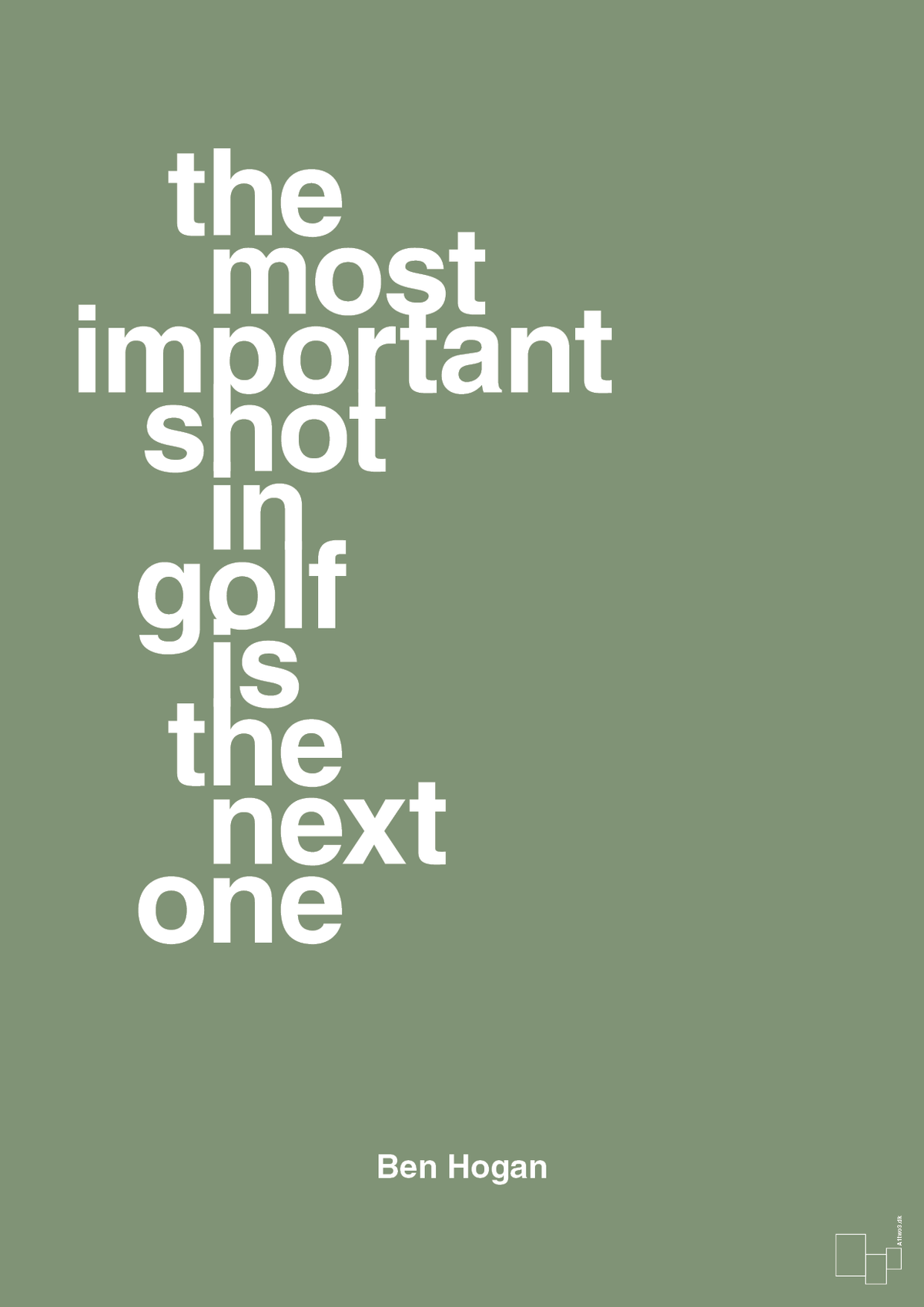 plakat: the most important shot in golf is the next one - jade-Golf-A1two3