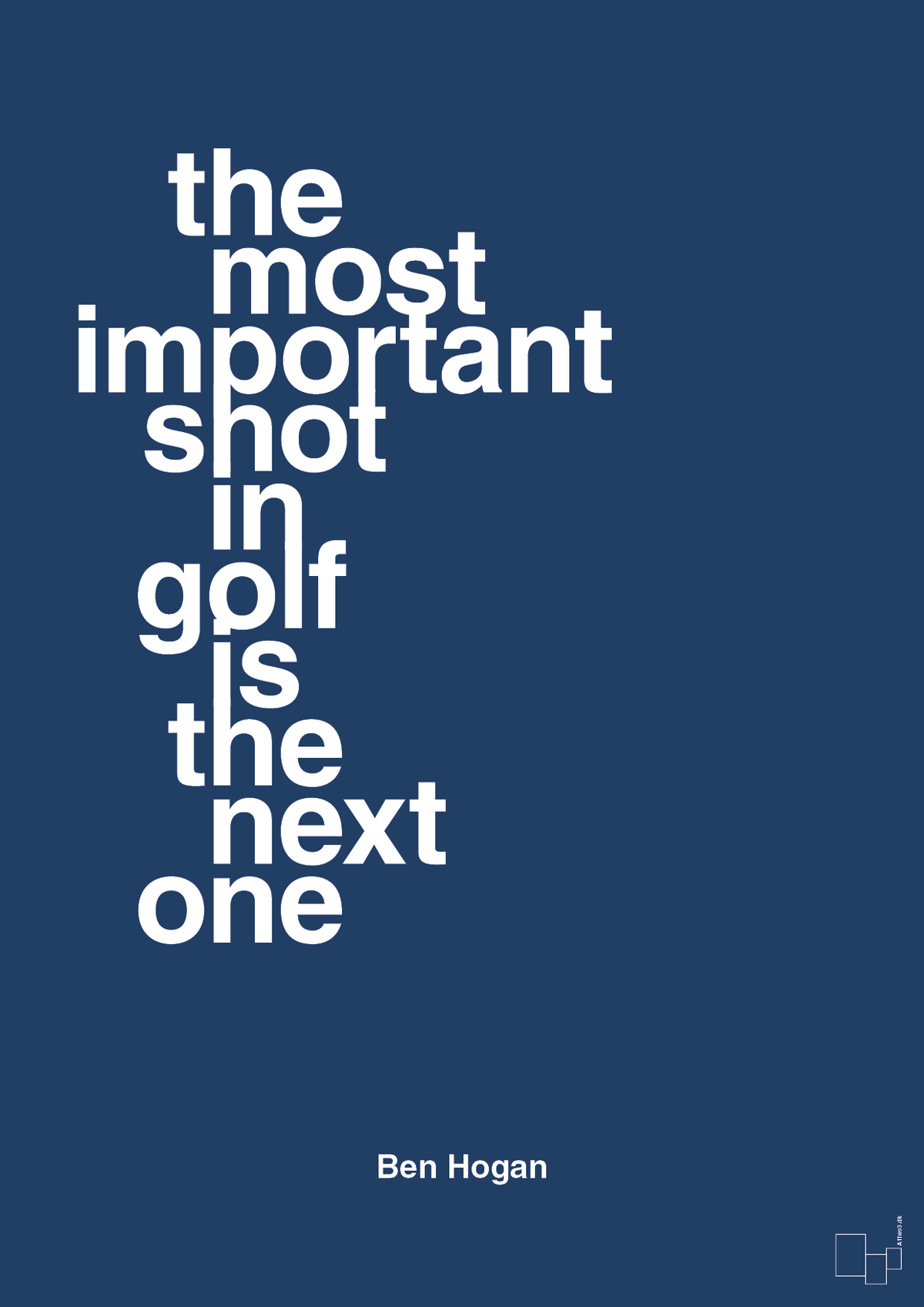 plakat: the most important shot in golf is the next one - lapis blue-Golf-A1two3