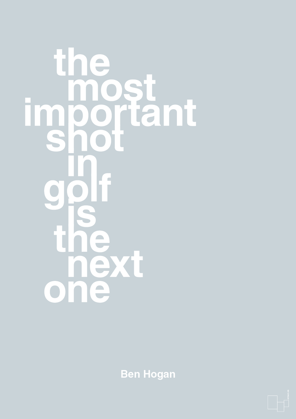 plakat: the most important shot in golf is the next one - light drizzle-Golf-A1two3