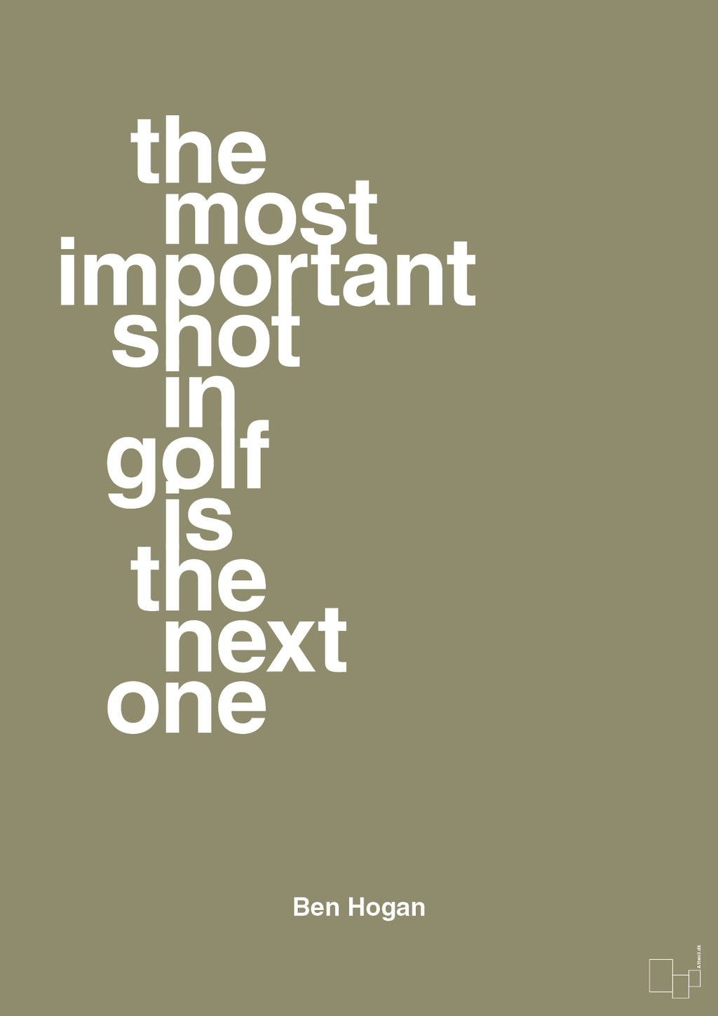 plakat: the most important shot in golf is the next one - misty forrest-Golf-A1two3