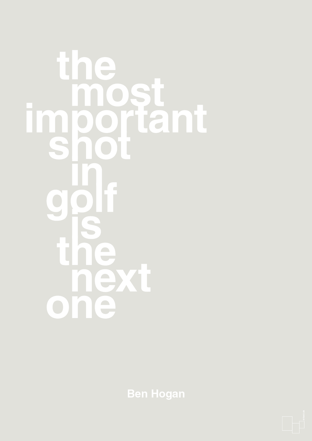 plakat: the most important shot in golf is the next one - painters white-Golf-A1two3