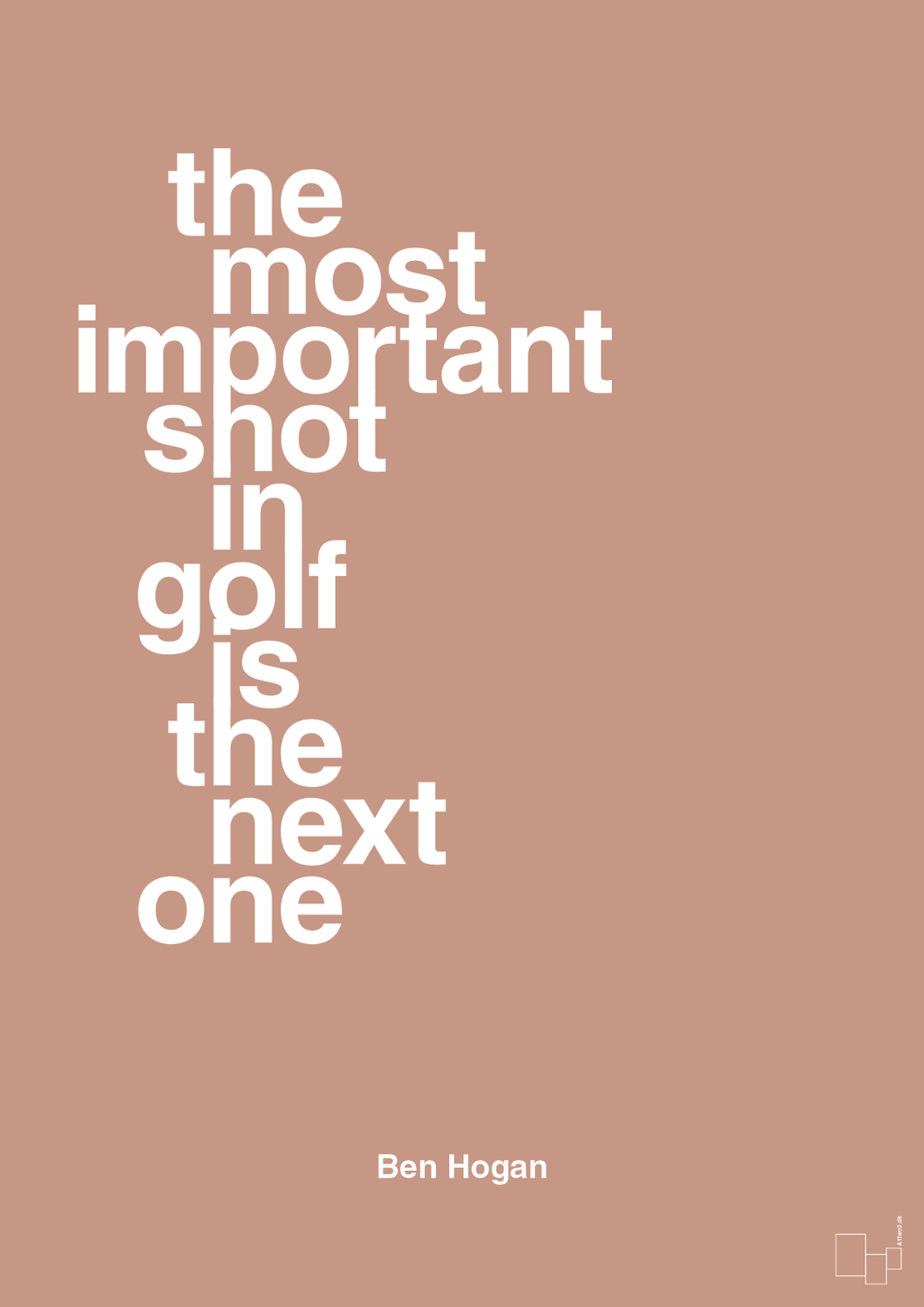 plakat: the most important shot in golf is the next one - powder-Golf-A1two3