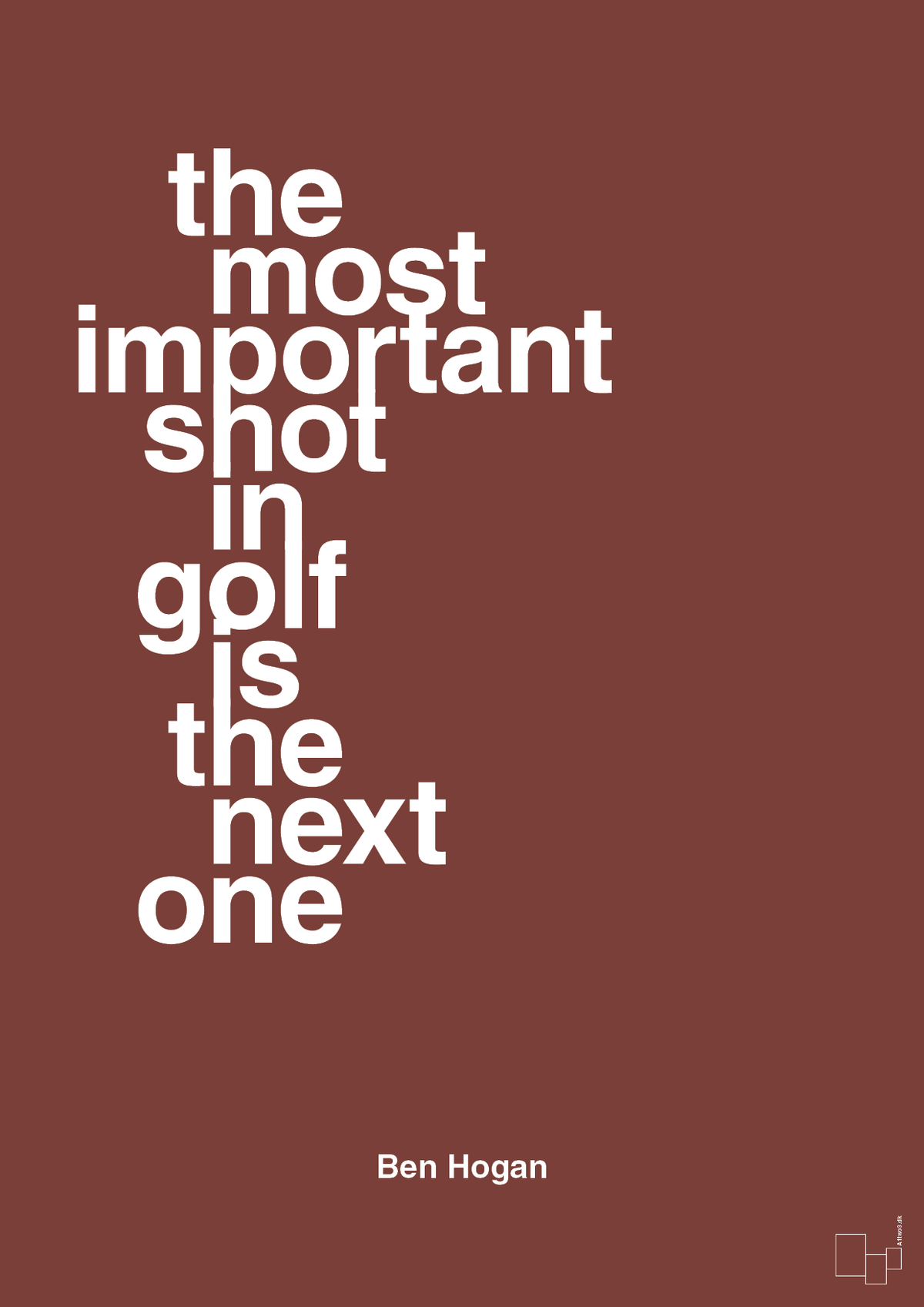 plakat: the most important shot in golf is the next one - red pepper-Golf-A1two3