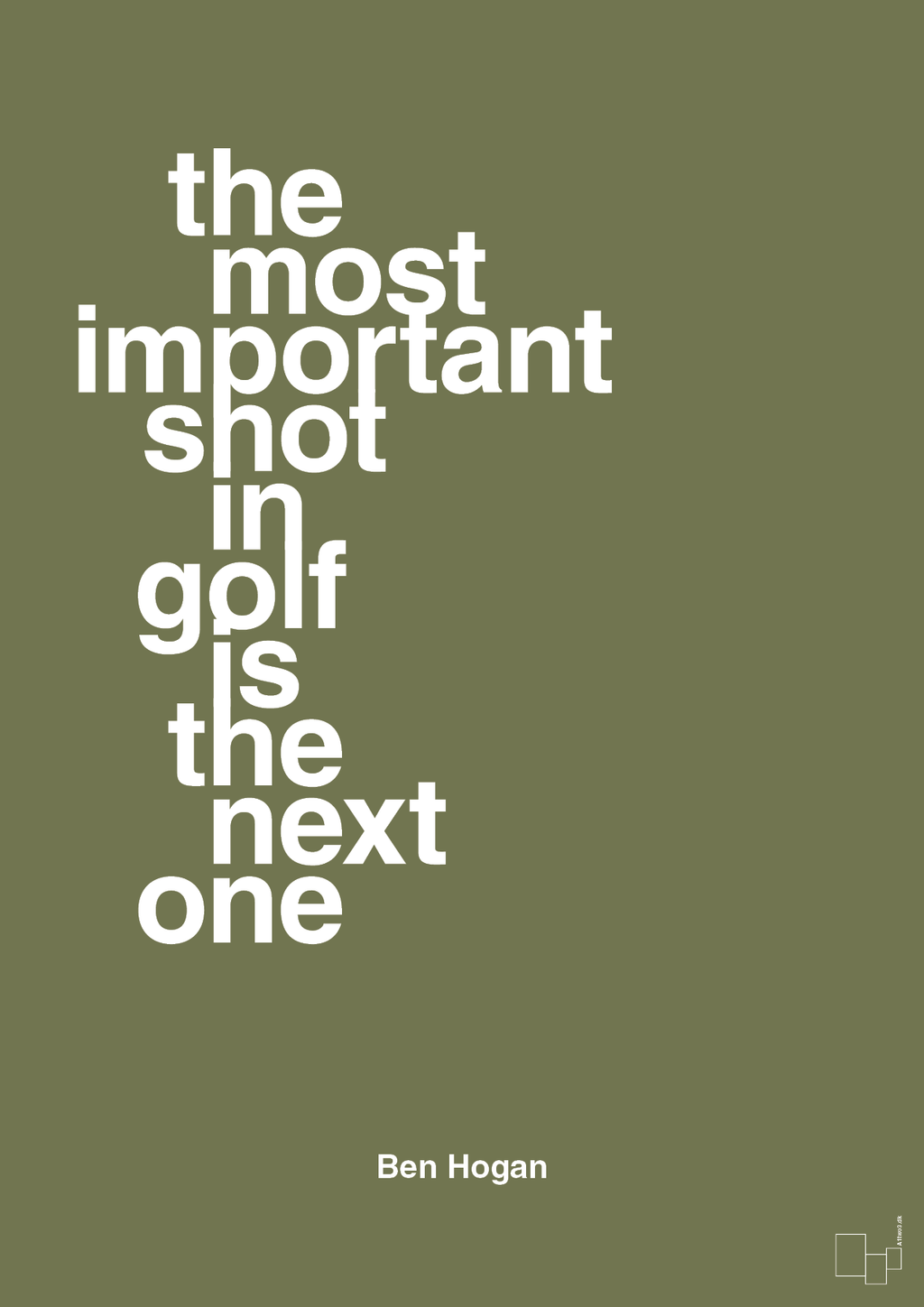 plakat: the most important shot in golf is the next one - secret meadow-Golf-A1two3