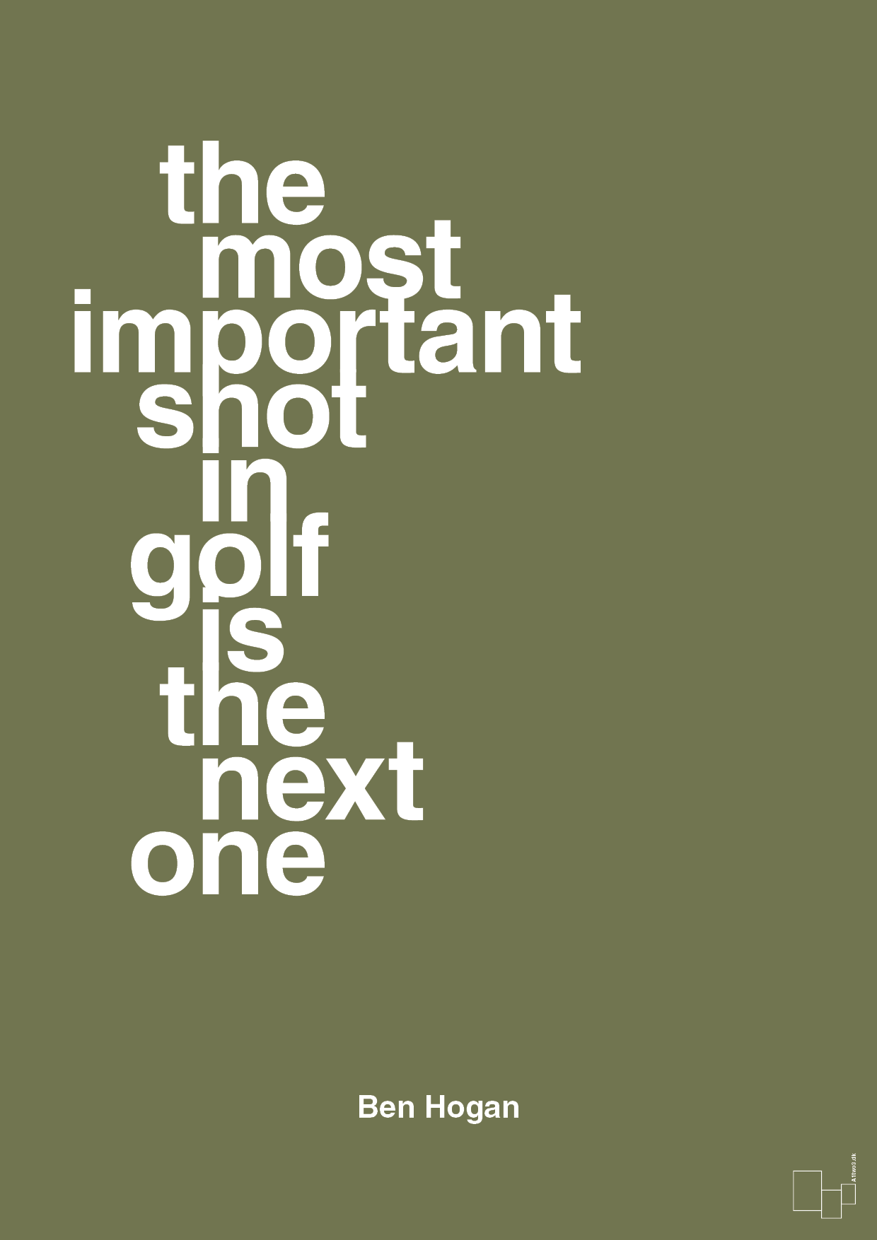 plakat: the most important shot in golf is the next one - secret meadow-Golf-A1two3