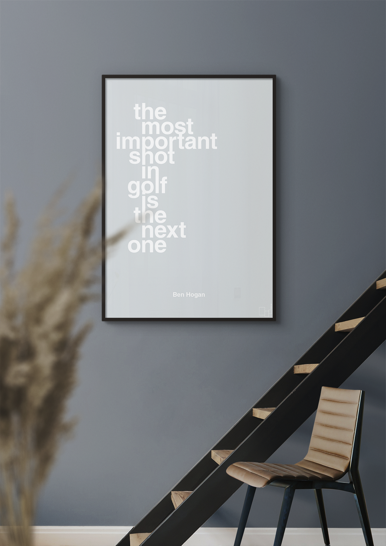 plakat: the most important shot in golf is the next one - dark brown-Golf-A1two3