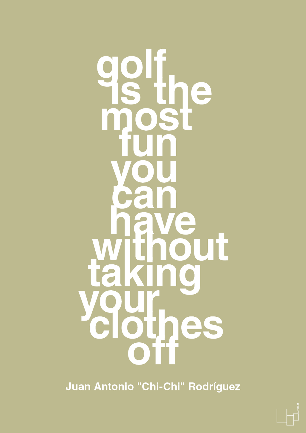 plakat: golf is the most fun you can have without taking your clothes off - back to nature-Golf-A1two3