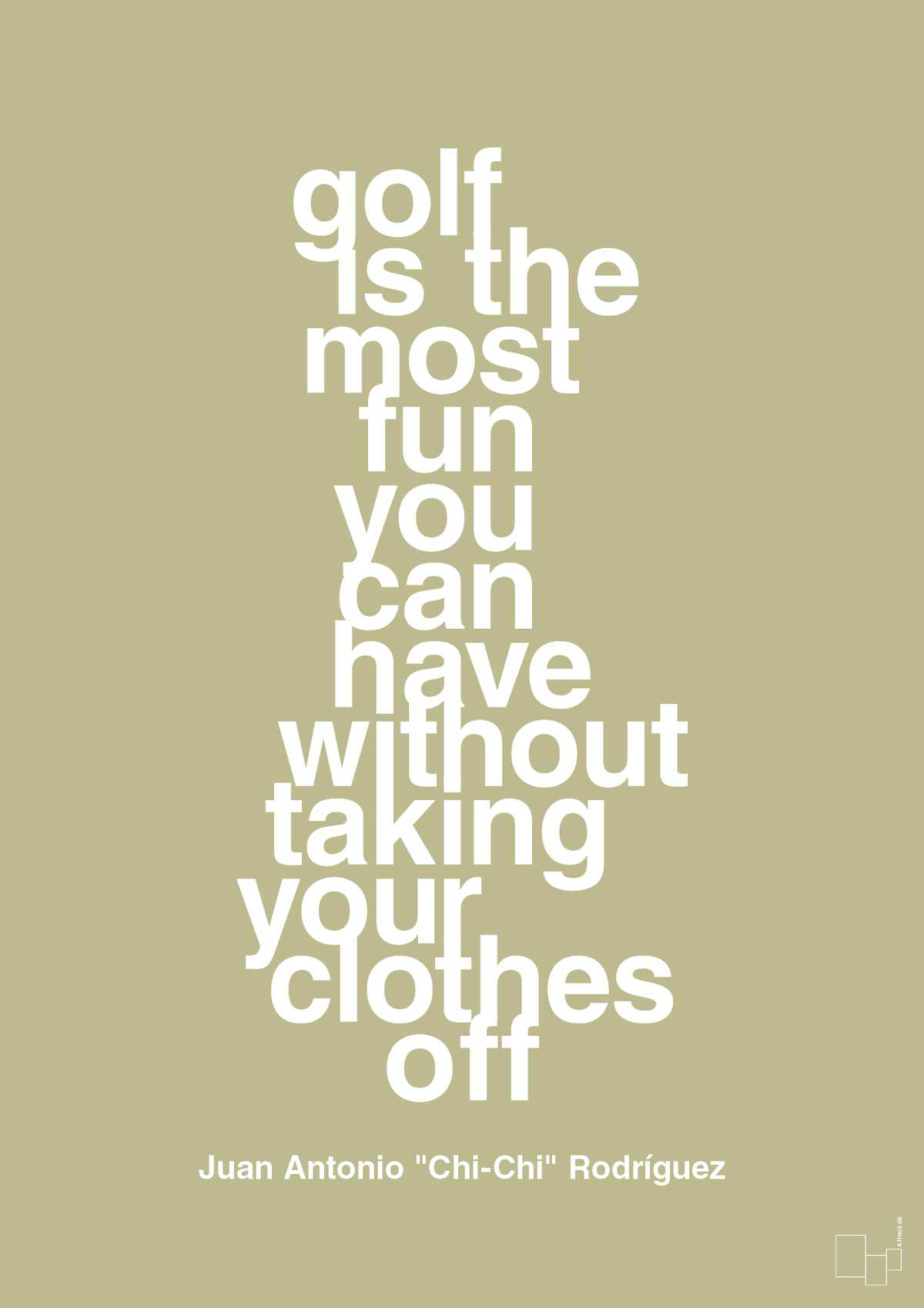plakat: golf is the most fun you can have without taking your clothes off - back to nature-Golf-A1two3
