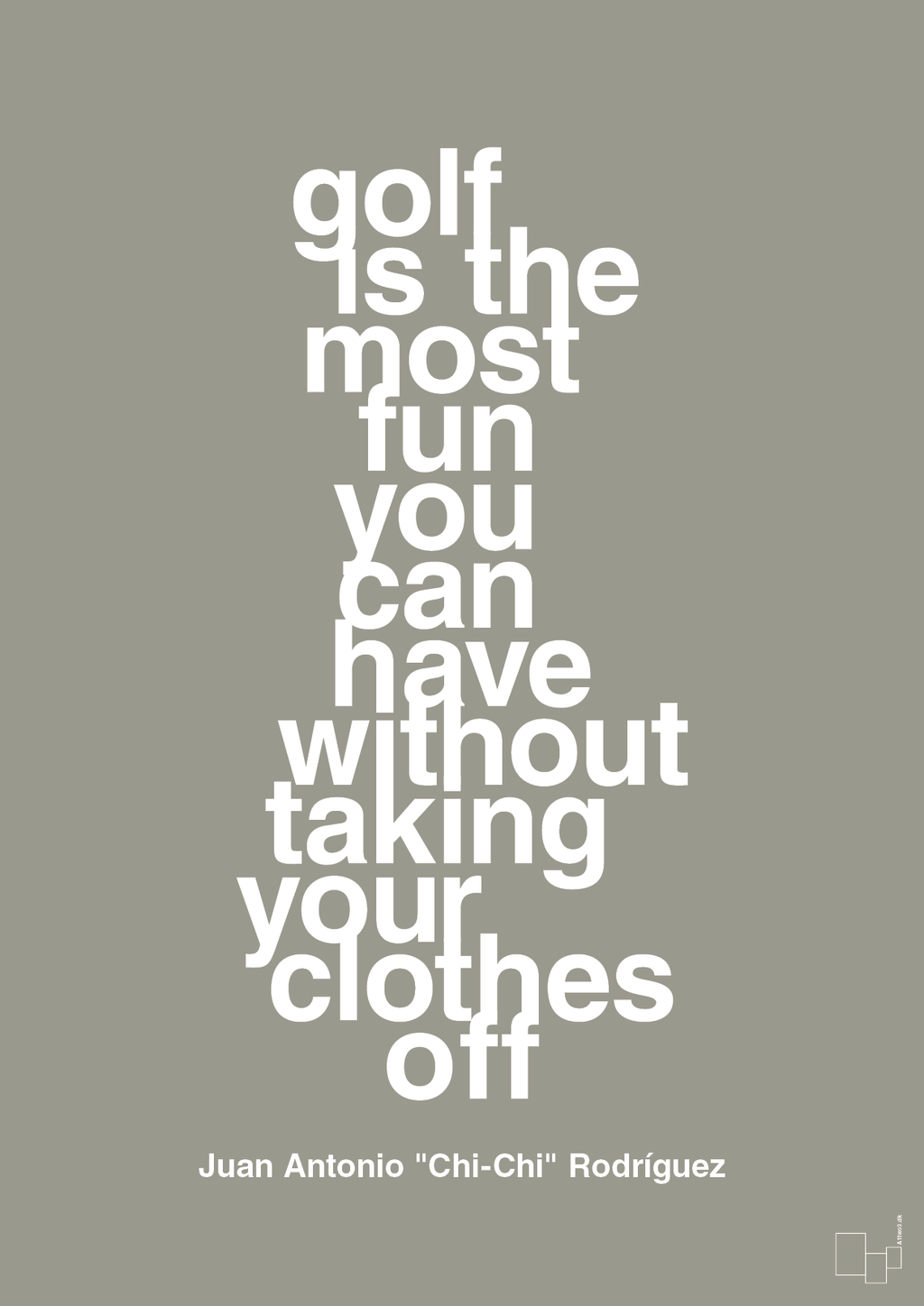 plakat: golf is the most fun you can have without taking your clothes off - battleship gray-Golf-A1two3