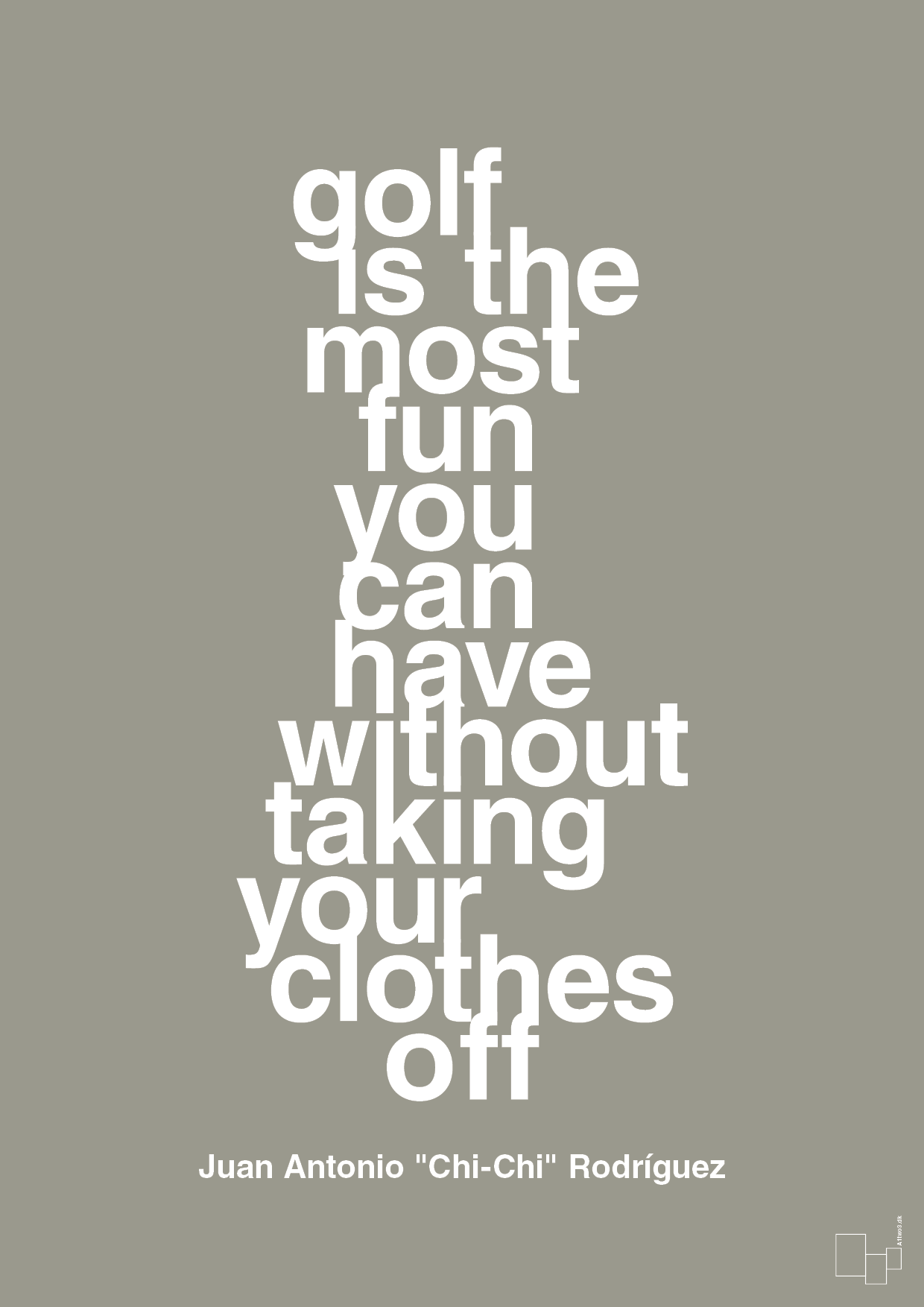 plakat: golf is the most fun you can have without taking your clothes off - battleship gray-Golf-A1two3