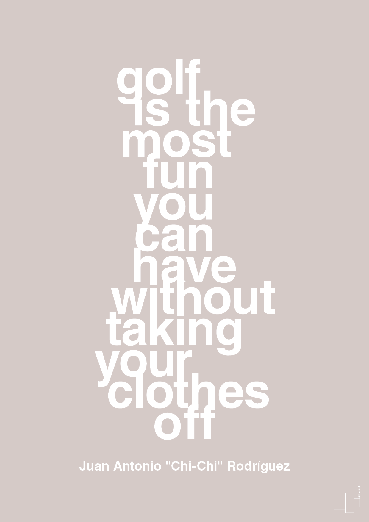 plakat: golf is the most fun you can have without taking your clothes off - broken beige-Golf-A1two3